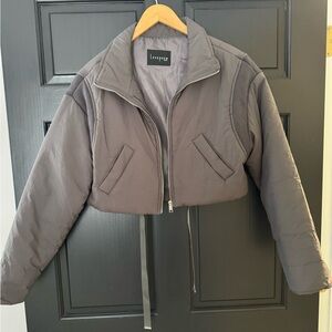 Gray Women's Cropped Jacket